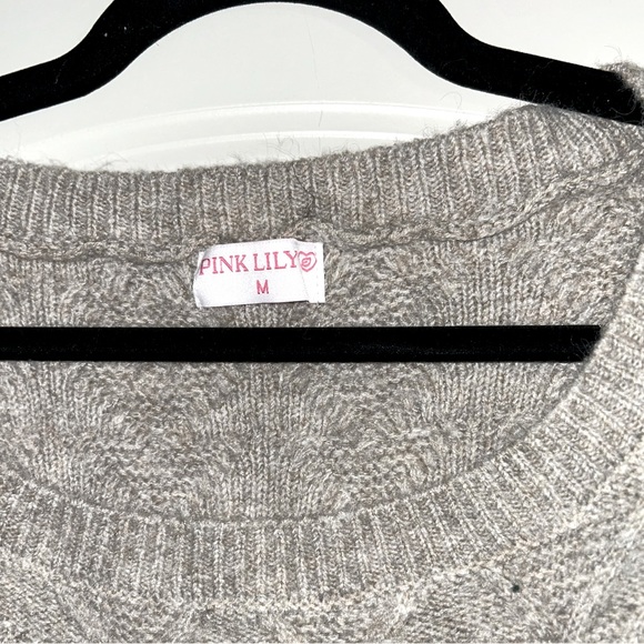 Gray Pink Lily Sweater - Picture 2 of 3
